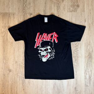 Slayer Graphic Wehrmacht T-Shirt Skull Soldier Black Red Large Metal Band Tee
